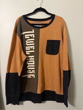 Jewel House Colorblock Graphic Sweatshirt - Y2K Streetwear Crewneck 4XL